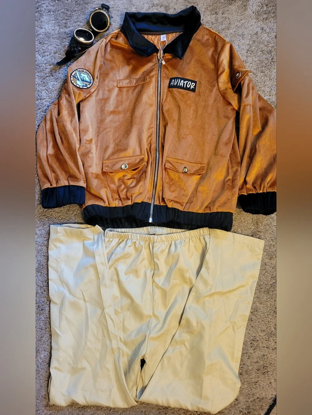 Aviator Costume Cosplay With Pants And Goggles